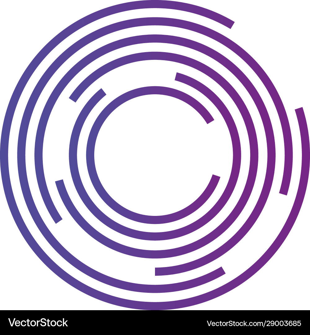 Abstract hi-tech segmented geometric circle shape Abstract hi-tech segmented geometric circle shape vector image