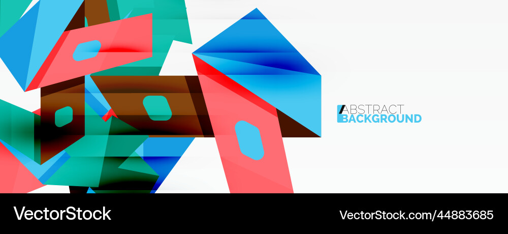 Abstract line and triangle background creative Vector Image