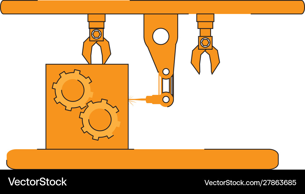 Assembly line image Vector Image