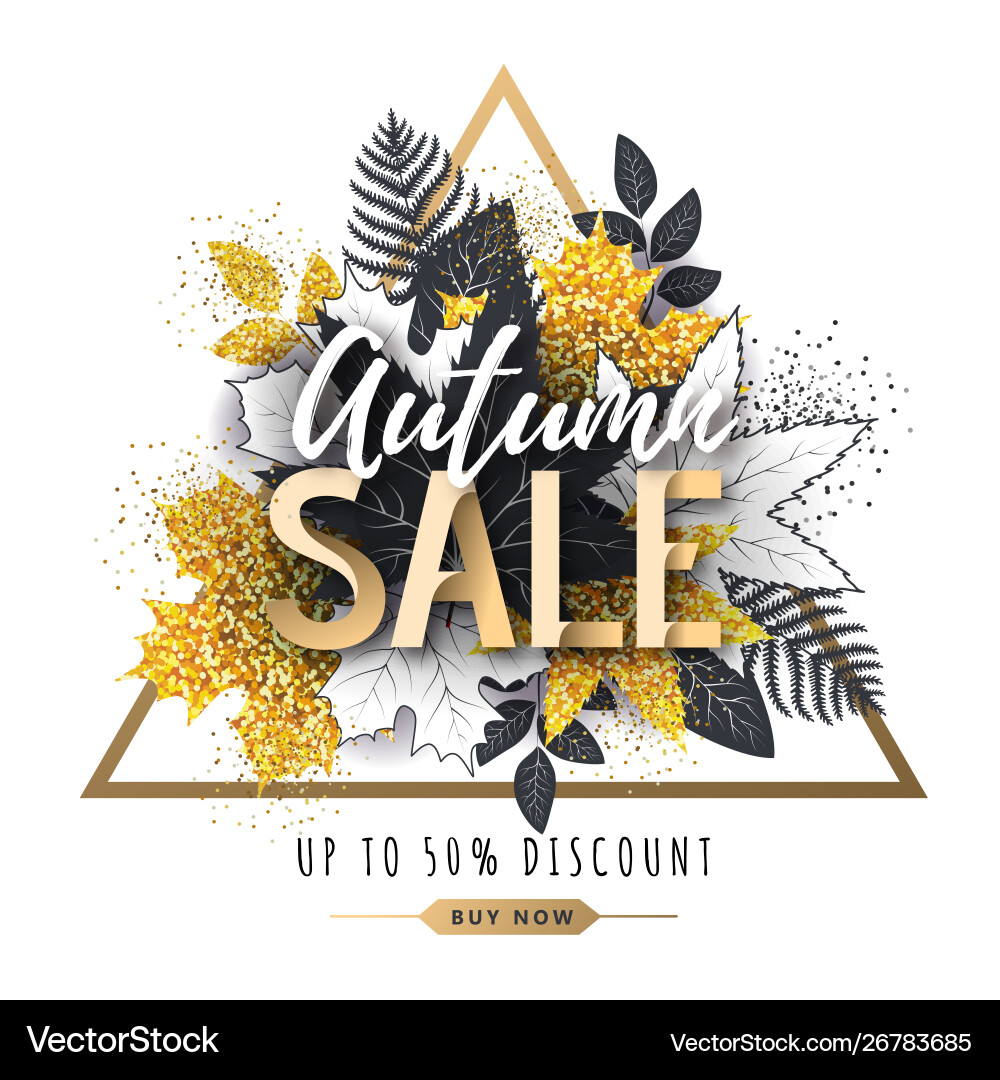 Autumn big sale typography poster Autumn big sale typography poster vector image