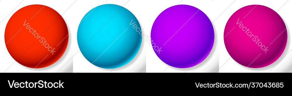 Blank empty circle orb and sphere button badge Blank empty circle orb and sphere button badge vector image