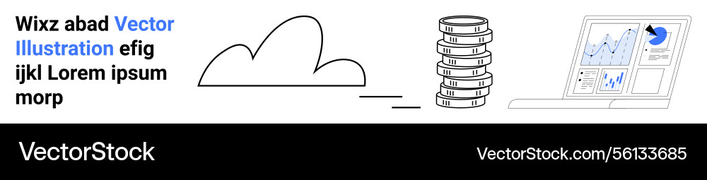 Cloud Computing mit Datenspeicher und Analytik Cloud Computing mit Datenspeicher und Analytik vektorbild