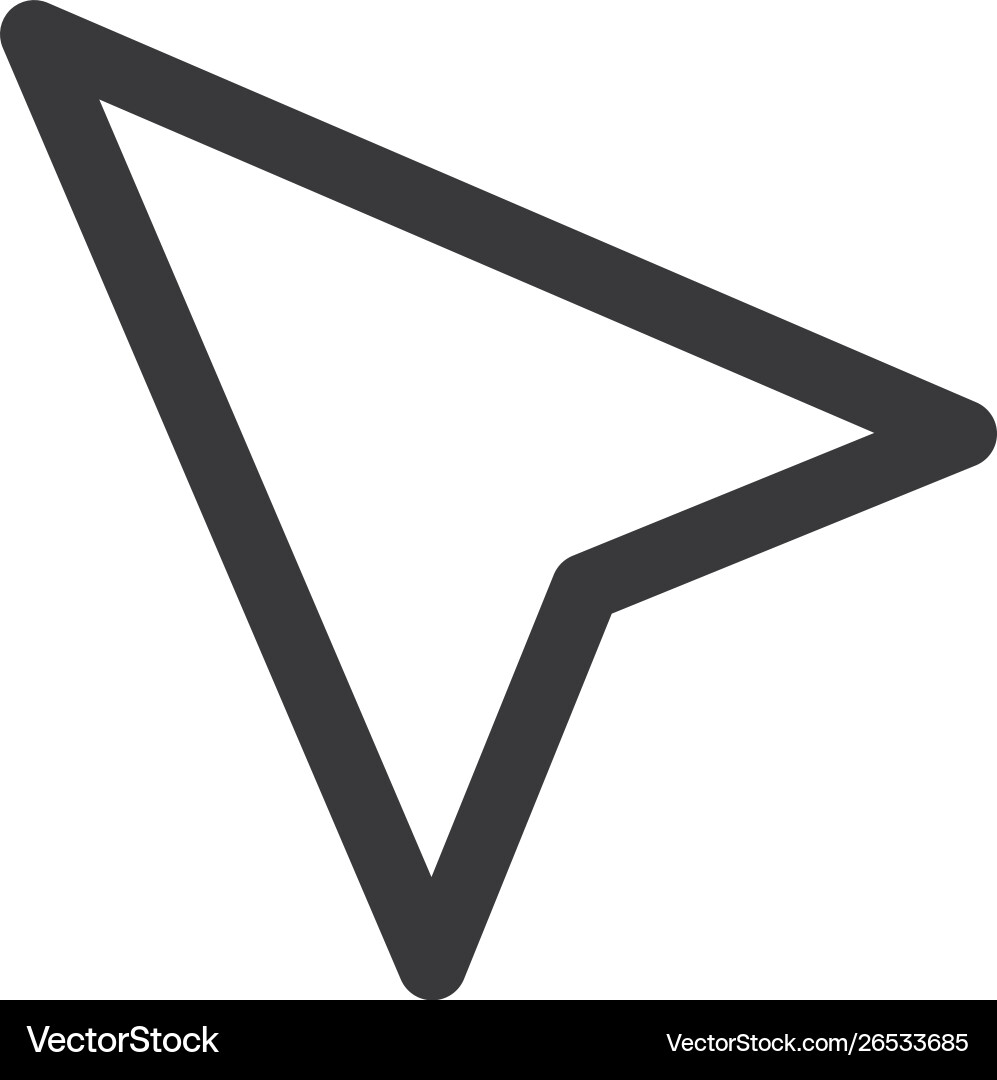 Cursor icon in modern style for web site Cursor icon in modern style for web site vector image