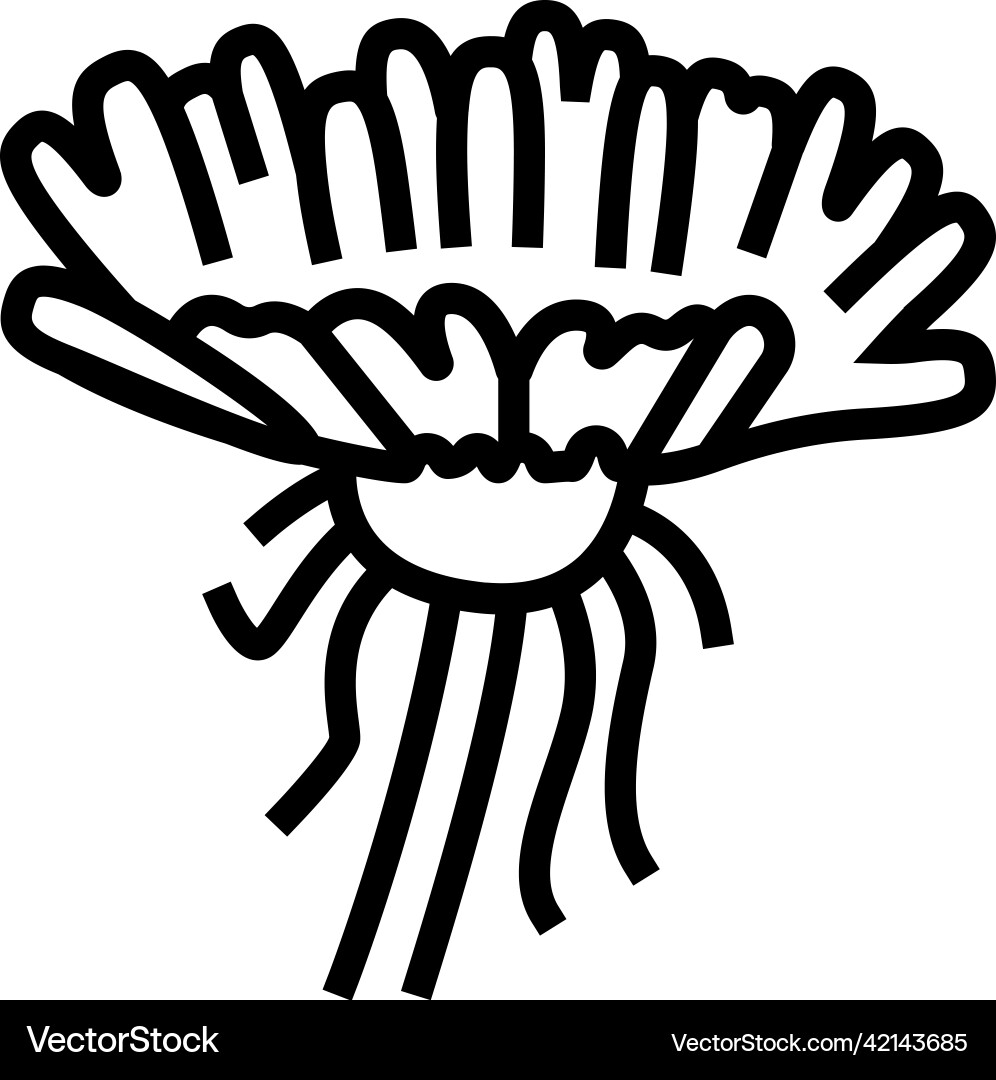 Dandelion Blume Knospe Linie Symbol Dandelion Blume Knospe Linie Symbol vektorbild