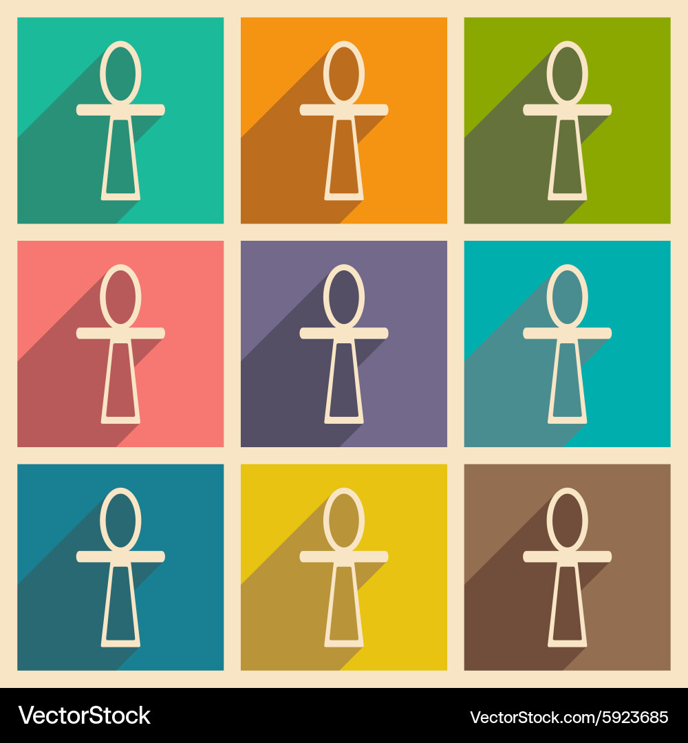 Flat with shadow concept and mobile application vector image