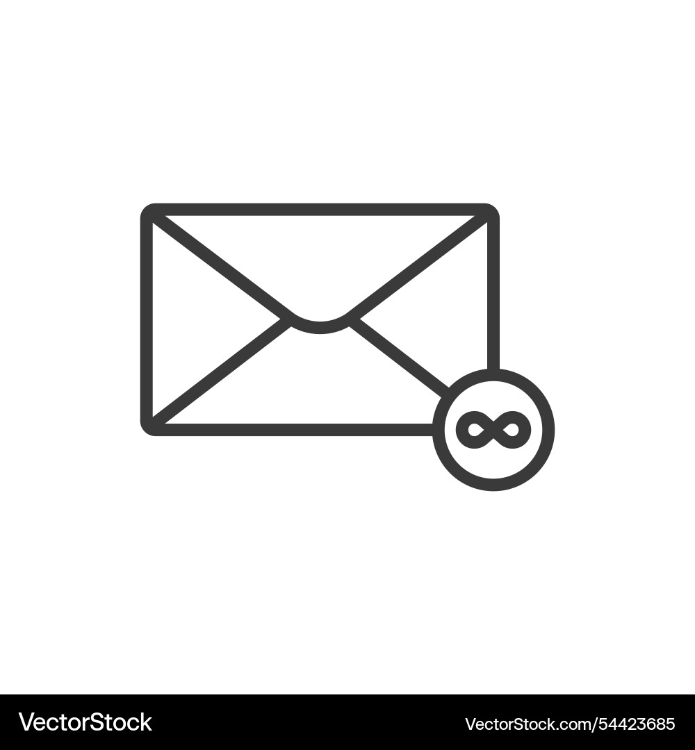 Inbox overload icon in line design Inbox overload icon in line design vector image