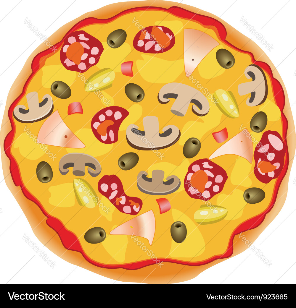 Italian pizza Vector Image