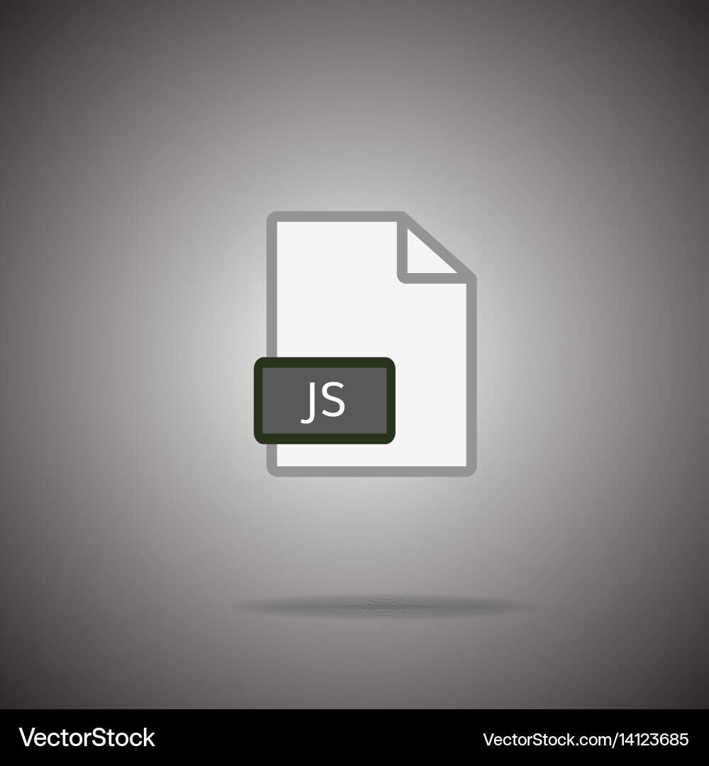 Js icon format symbol sign vector image