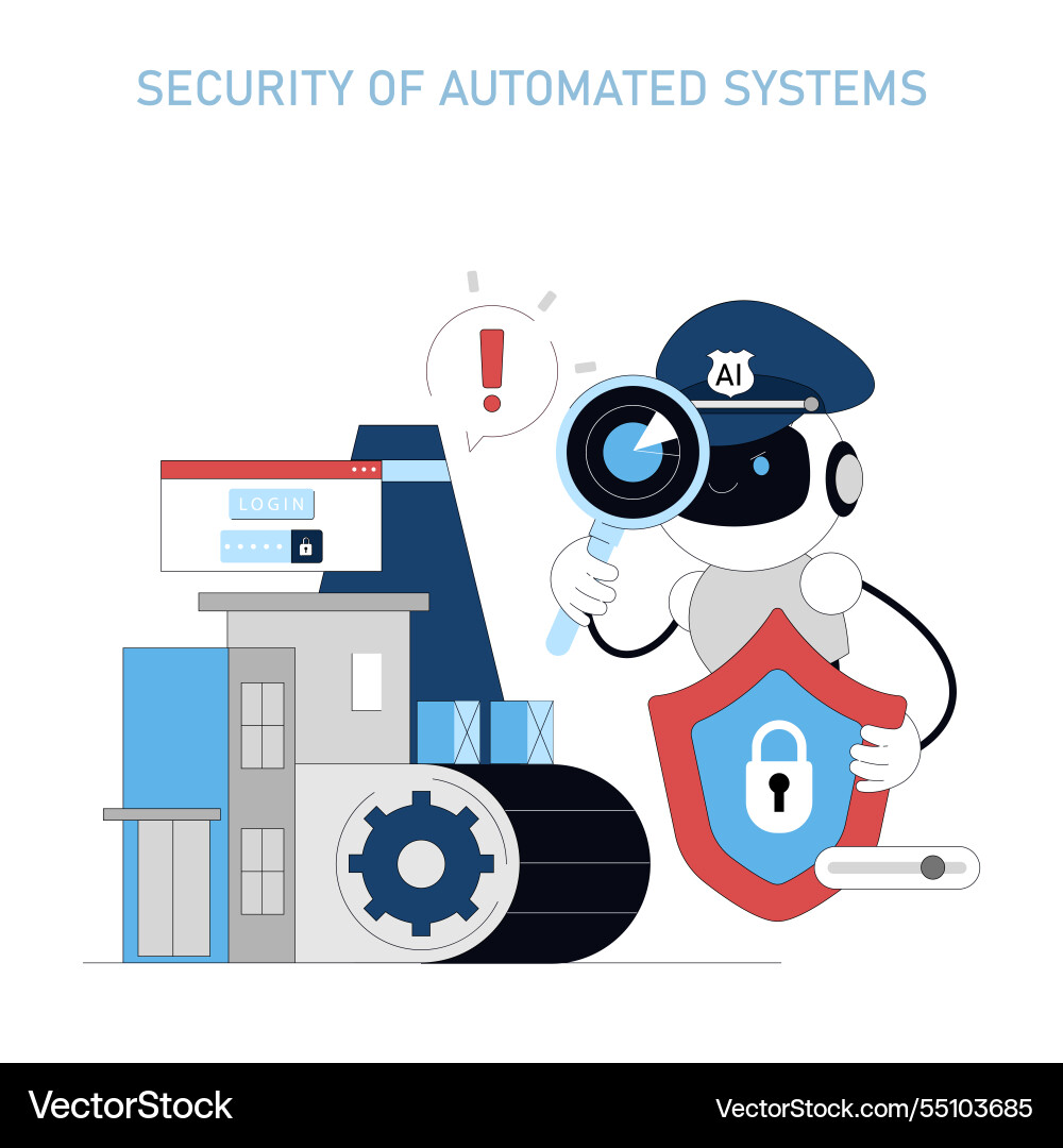 Production automation flat Production automation flat vector image