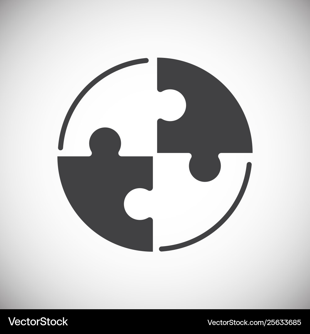 Puzzle icon on background for graphic and web Puzzle icon on background for graphic and web vector image
