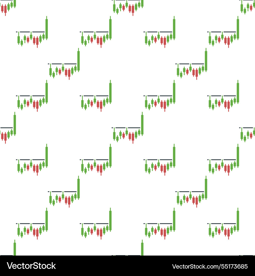 Range Breakout Kerzenständer-Diagramm nahtloses Muster Range Breakout Kerzenständer-Diagramm nahtloses Muster vektorbild