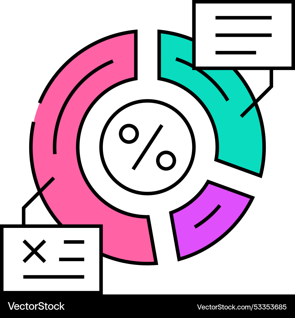 Resource allocation business process icon color Resource allocation business process icon color vector image