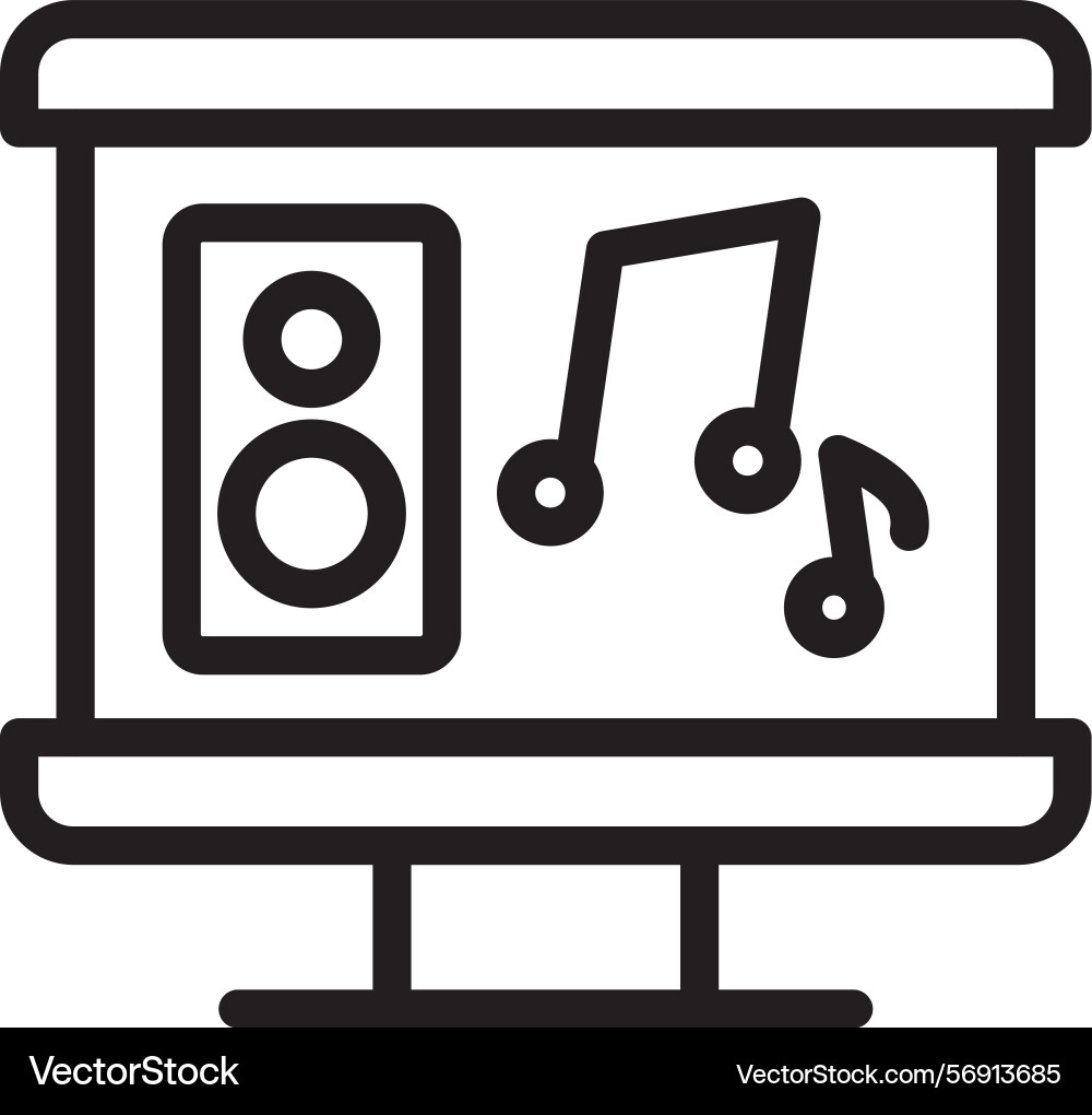 Speaker linear style icon design Vector Image