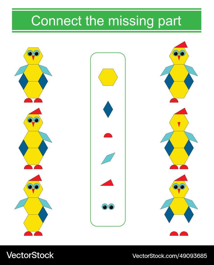 Task for the development of attention and logic Task for the development of attention and logic Vector Image