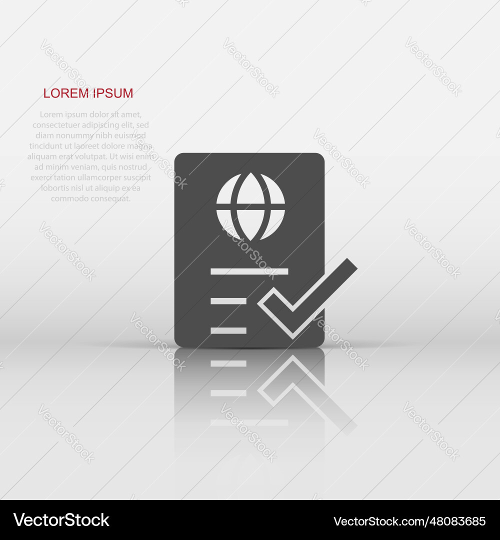 To do list icon in flat style document checklist Vector Image