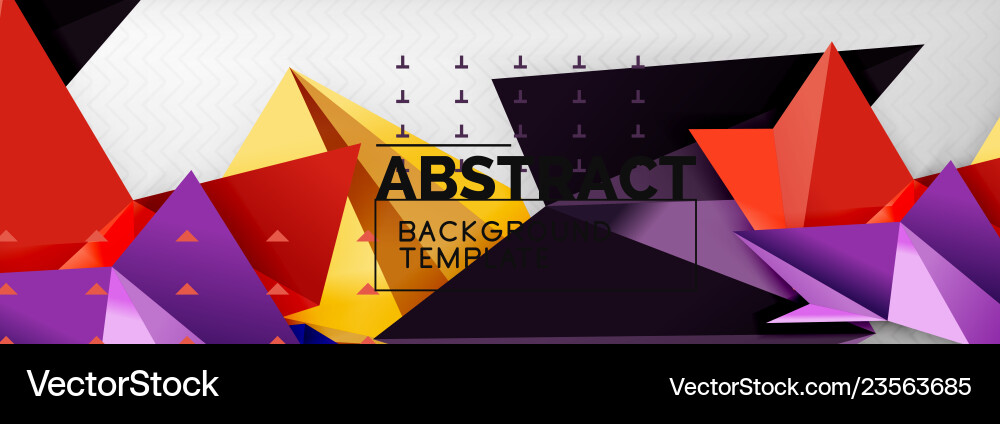 Triangles background techno template Triangles background techno template Vector Image