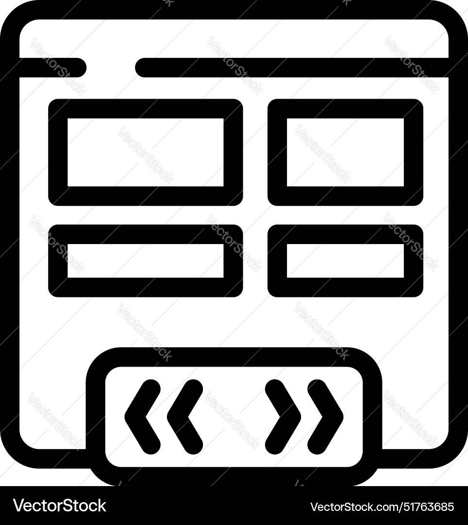 Web design interface showing website content Web design interface showing website content vector image