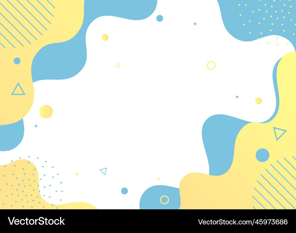 Abstract geometric background with memphis element Vector Image