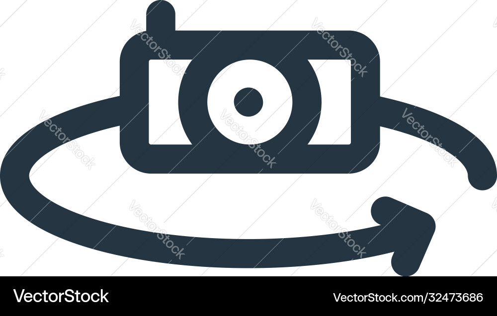 Camera icon editable stroke linear Camera icon editable stroke linear vector image
