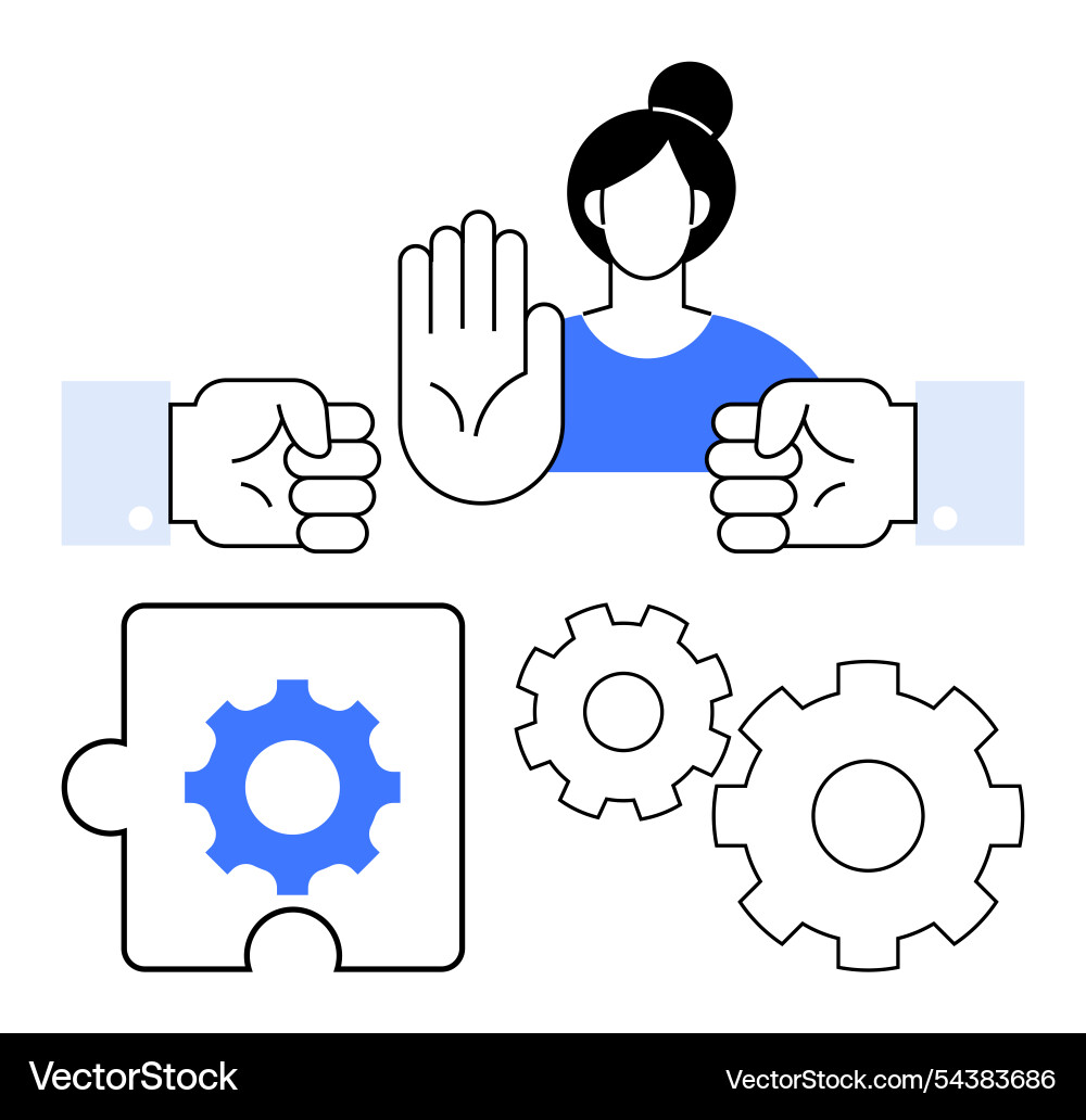 Conflict resolution and problem-solving concept Conflict resolution and problem-solving concept vector image