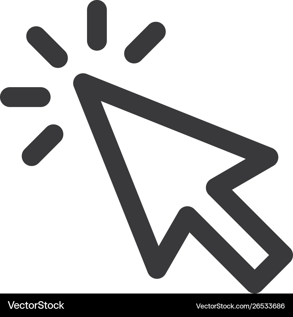 Cursor icon in modern style for web site vector image