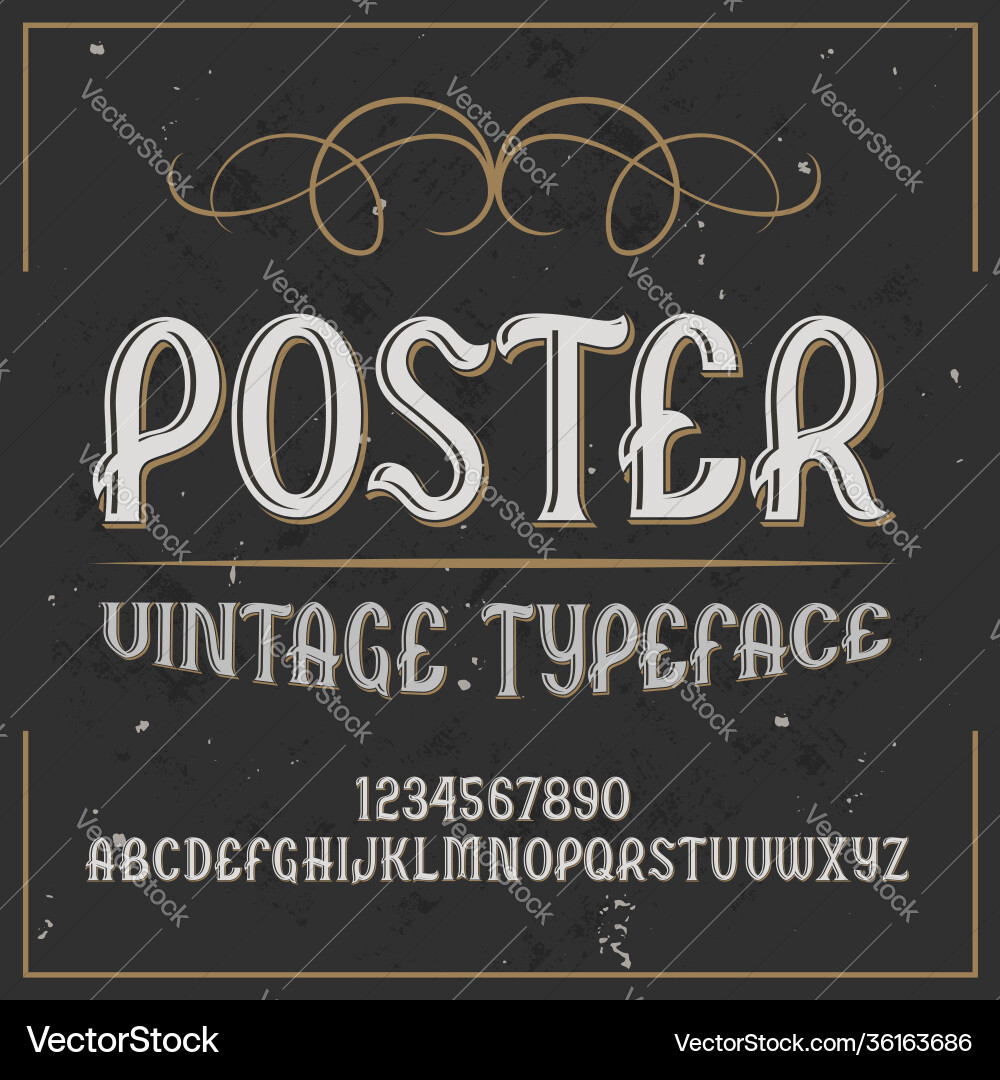 Elegant Script Font - Perfect for Labels & Signage vector image