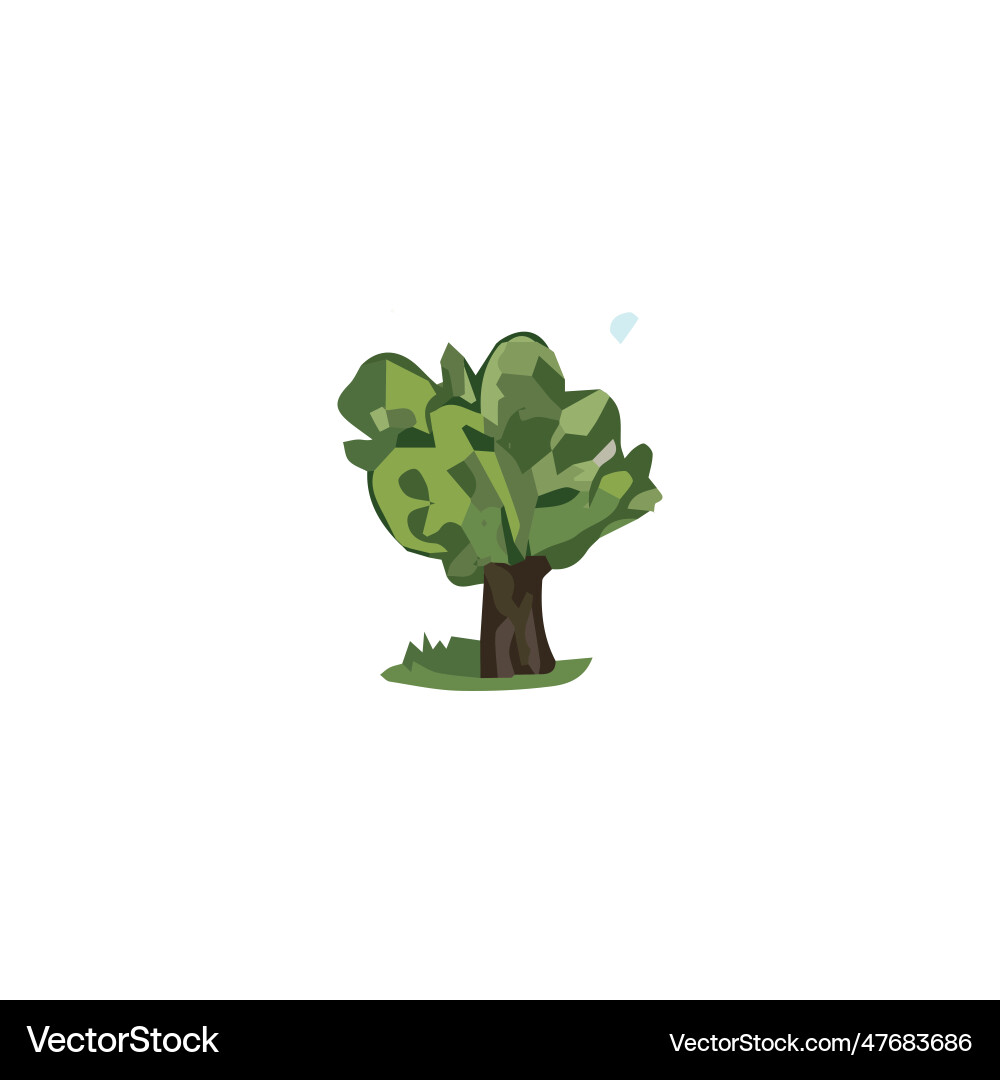 Flat minimal tree and bush simple abstract Flat minimal tree and bush simple abstract Vector Image