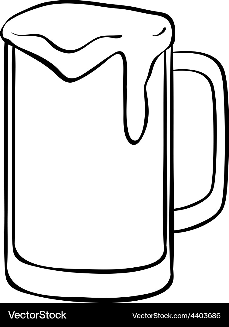 Glass of beer Vector Image