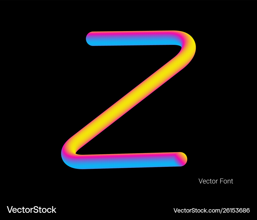 Letter abstract blend line logo symbol Letter abstract blend line logo symbol vector image