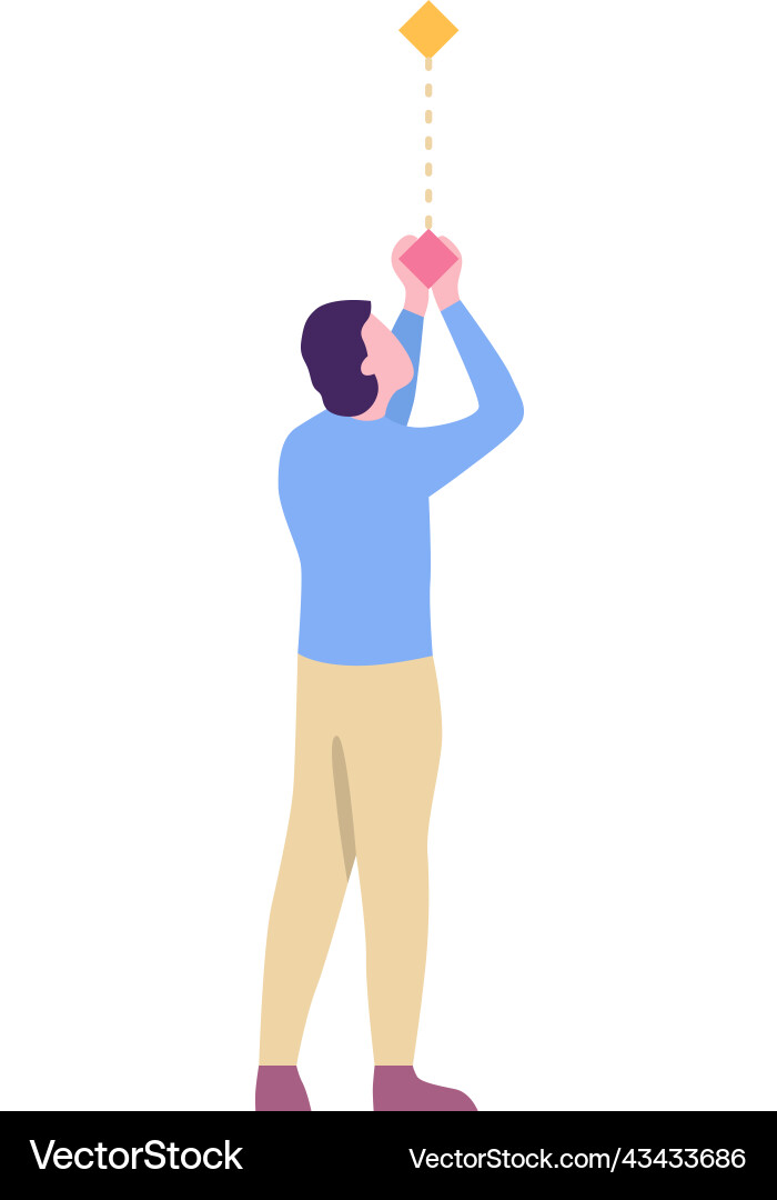 Man working on database integration icon vector image