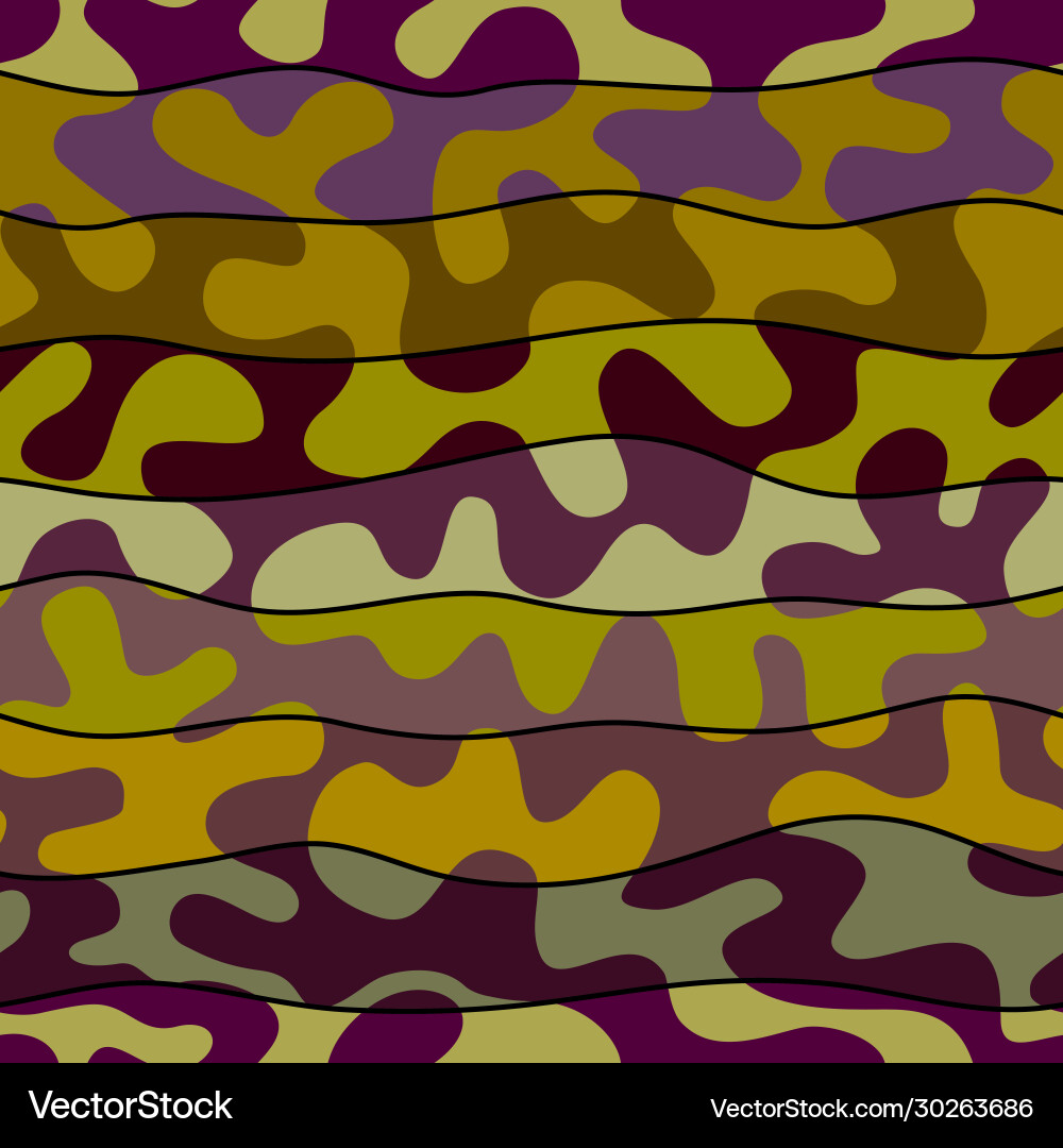 Patchwork textile pattern in military style Vector Image