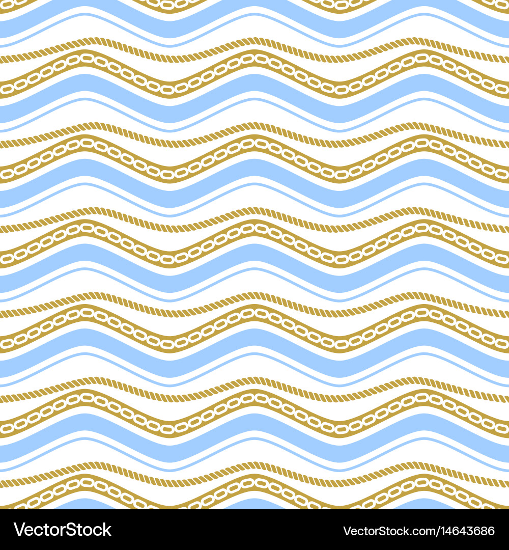 Seamless pattern with stripes and chains ongoing Vector Image