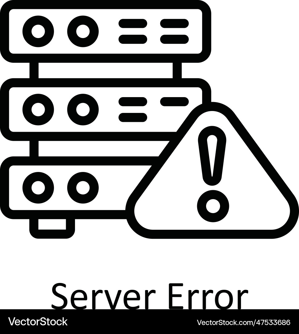 Server error outline icon design Vector Image