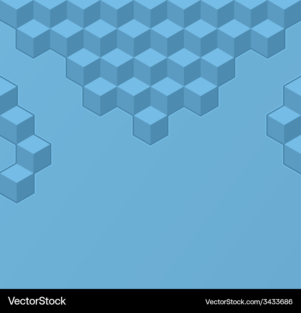 Simple geometric background with cubes Vector Image