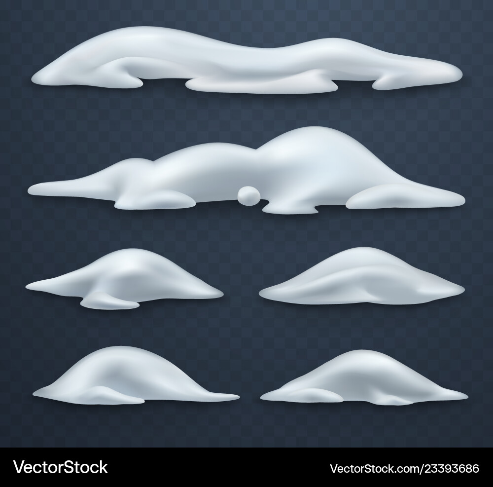 Snow hills snowball and snowdrifts realistic Snow hills snowball and snowdrifts realistic vector image