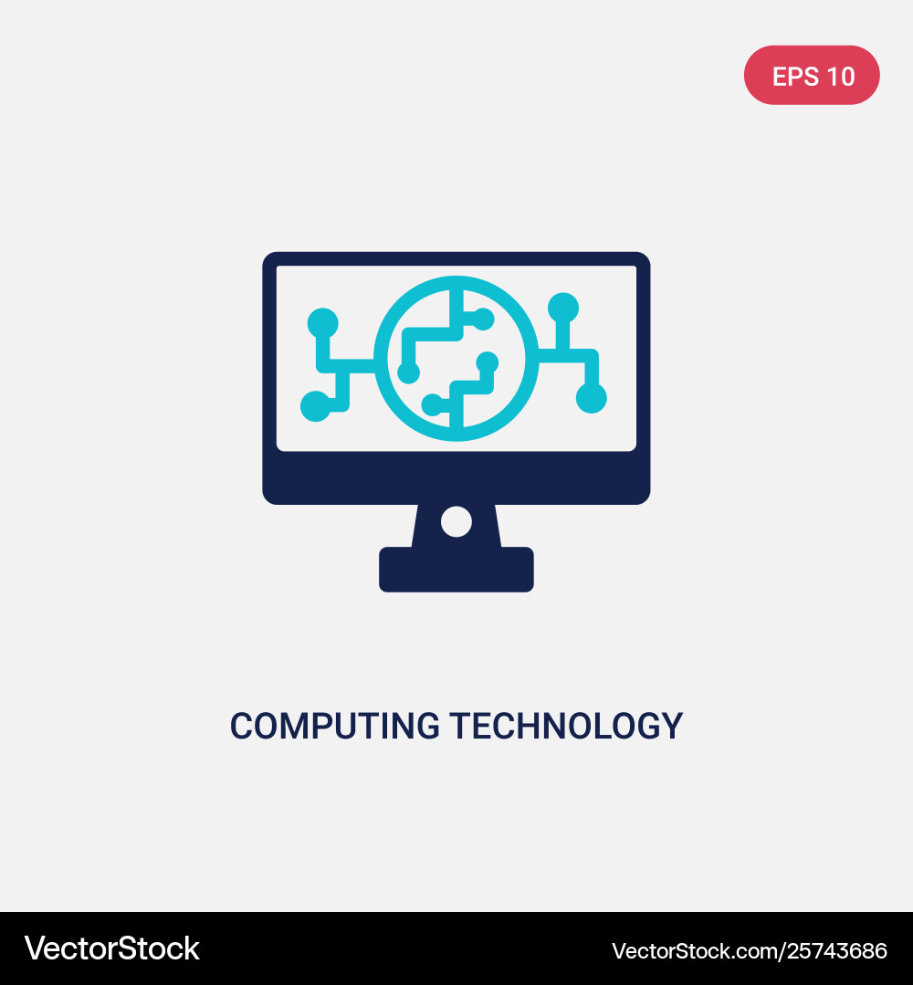 Two color computing technology icon from Two color computing technology icon from vector image