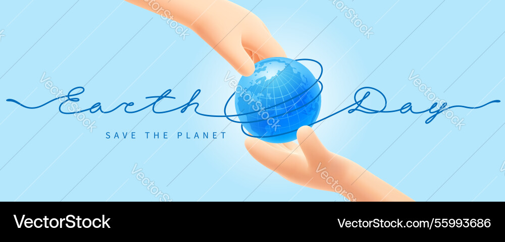 World earth day banner template World earth day banner template vector image