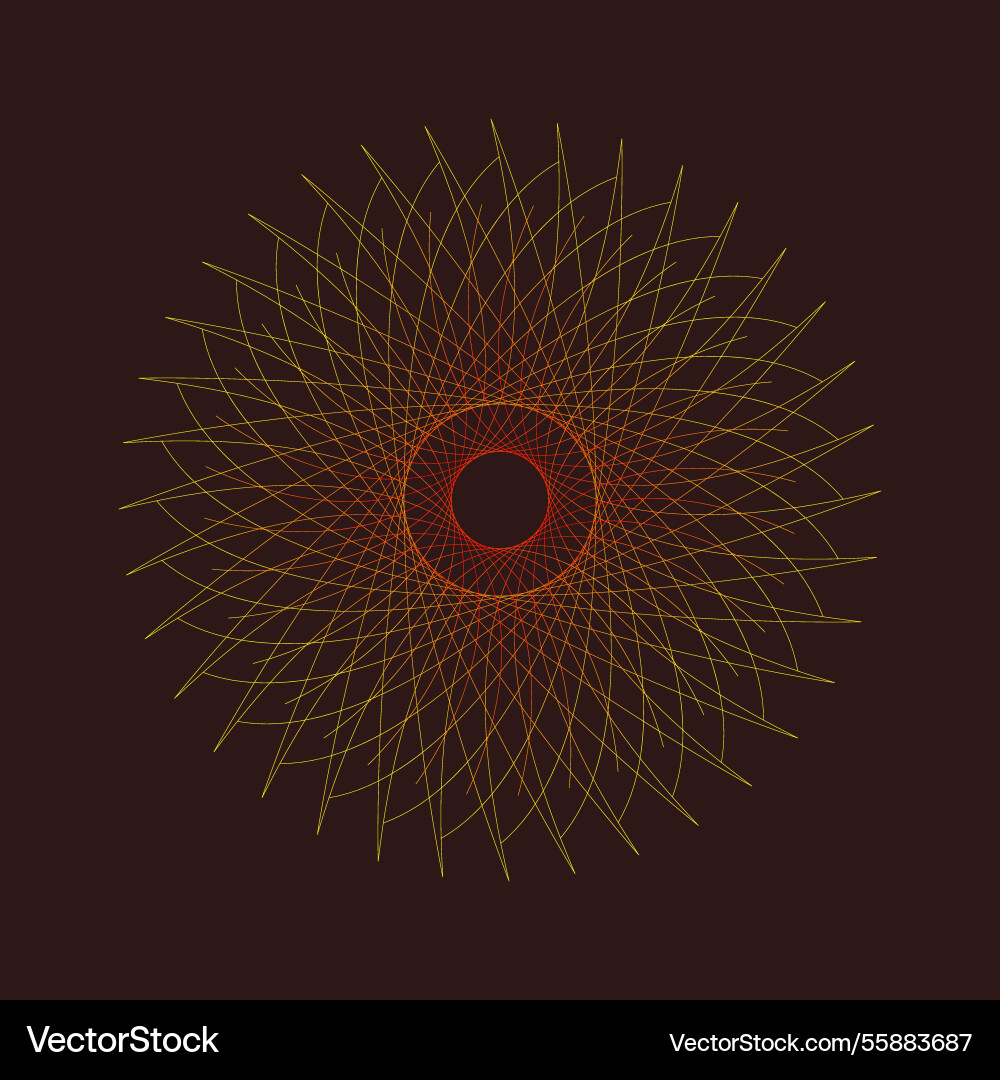 A circular design featuring an intricate red A circular design featuring an intricate red vector image