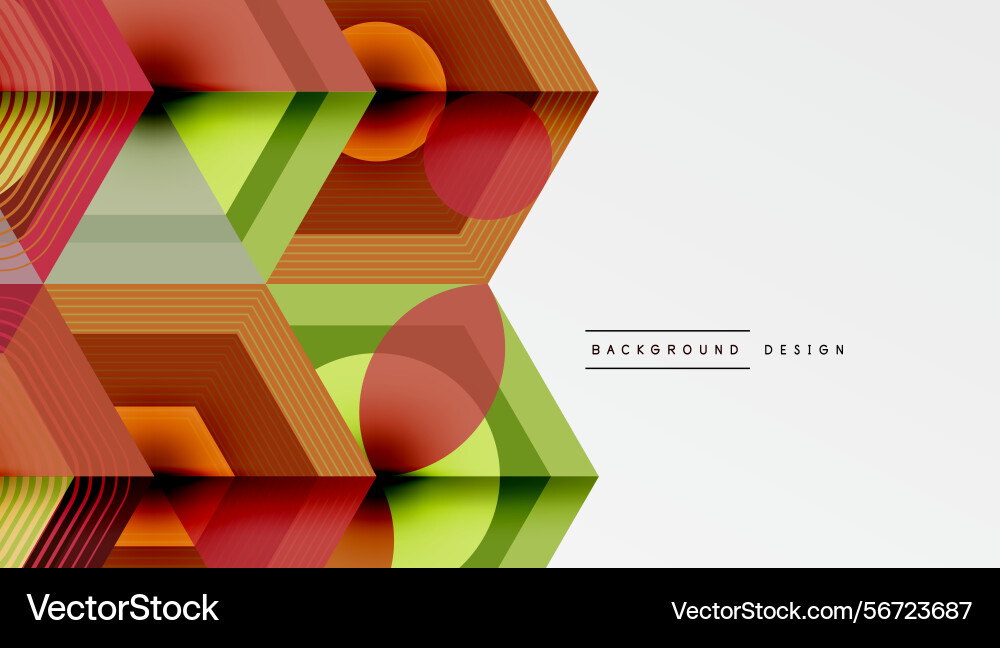 Abstract geometric pattern hexagons circles Abstract geometric pattern hexagons circles vector image
