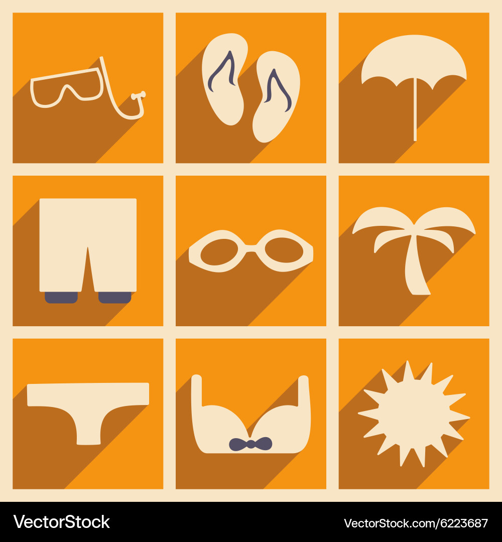 Flat with shadow concept and mobile application Vector Image