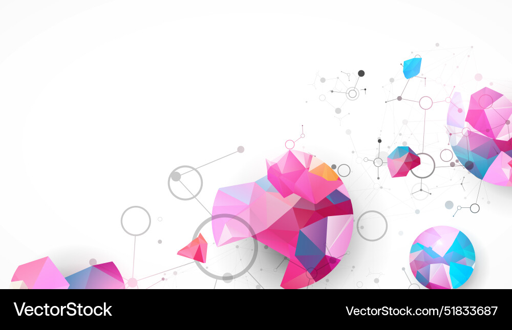 Geometric abstract background with connected line Geometric abstract background with connected line Vector Image