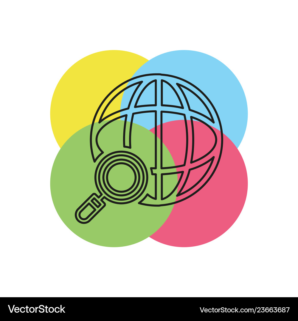 Global network icon - internet technology Vector Image