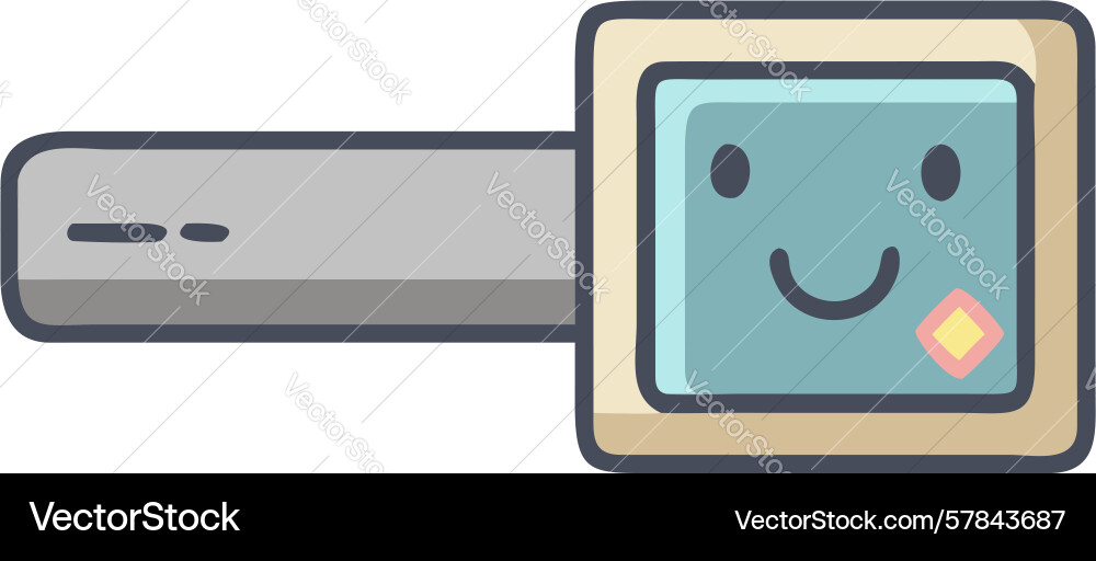 Happy digital display user interface positive Vector Image