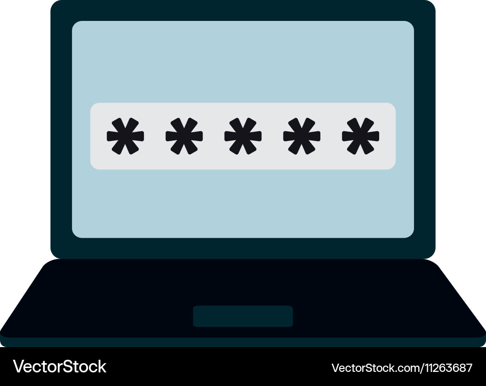 Laptop computer portable device isolated icon vector image