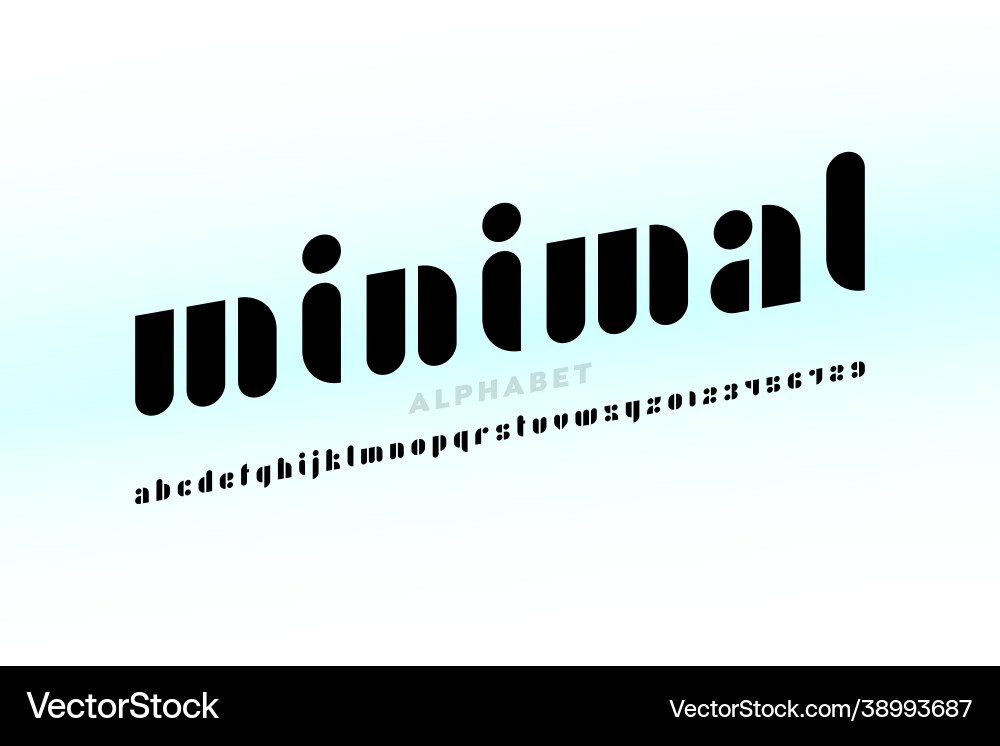 Minimal style font design alphabet letters Vector Image