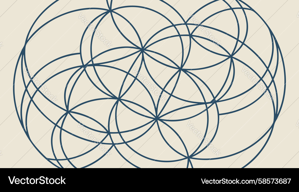 Overlapping Circle Pattern - Abstract Vector Image