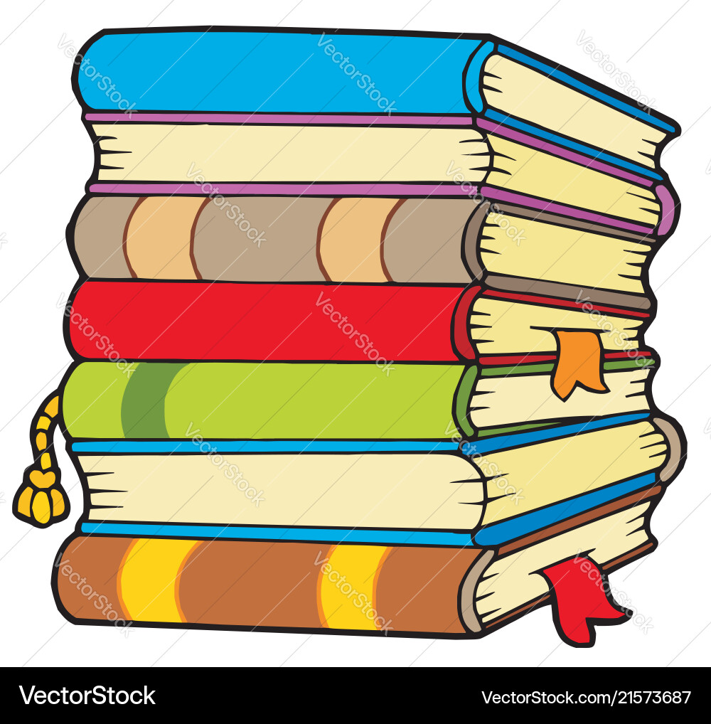 Pile of books Royalty Free Vector Image VectorStock