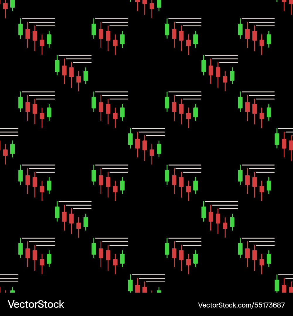 Range or levels breakout candlestick chart Range or levels breakout candlestick chart vector image