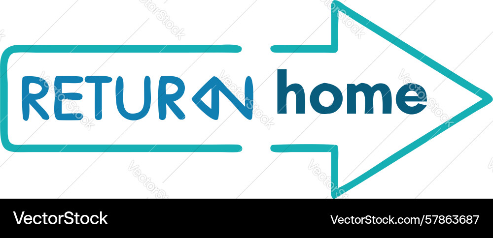 Return home button for smooth navigation design Vector Image