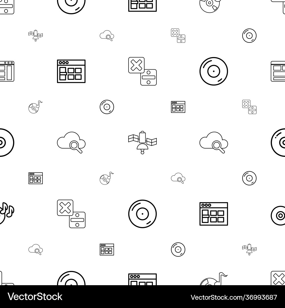 Software icons pattern seamless white background Vector Image